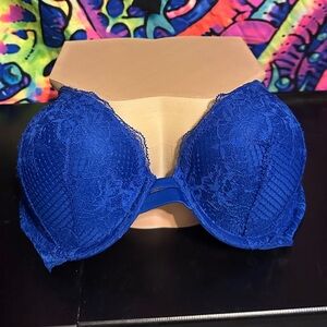 Victoria's Secret Royal Blue Lace Push-Up Bra